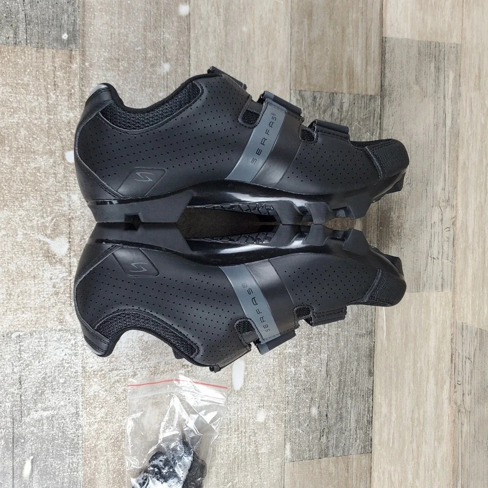 Serfas MTB Womens Cycling Shoes 5.5 Black Singletrack 3 Straps Mountain Sneakers